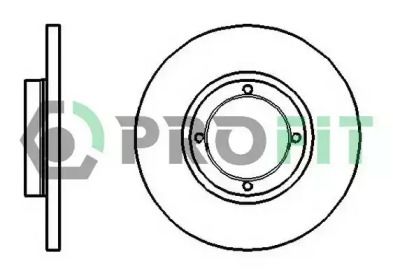 Передний тормозной диск на Шевроле Спарк  Profit 5010-1076.