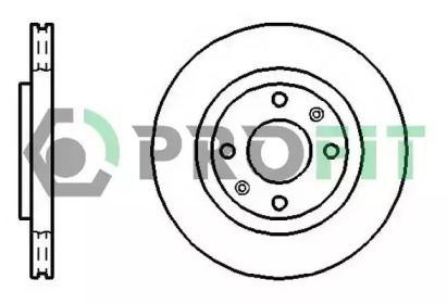 Вентильований передній гальмівний диск на Citroen C4 Picasso  Profit 5010-1140.