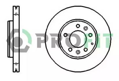 Вентилируемый передний тормозной диск на Mazda 6  Profit 5010-1210.
