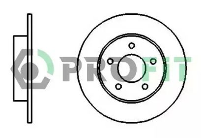 Задний тормозной диск на Nissan Primera  Profit 5010-1383.