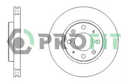 Вентильований передній гальмівний диск на Kia Cerato  Profit 5010-1528.