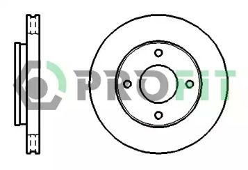 Вентилируемый передний тормозной диск на Smart Forfour  Profit 5010-1621.