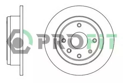 Задний тормозной диск на Шевроле Лачетти  Profit 5010-2002.