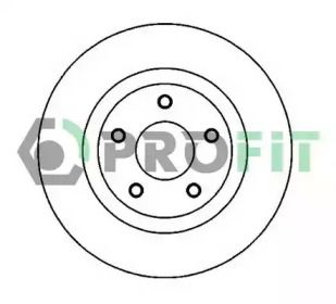 Вентилируемый передний тормозной диск на Рено Колеос  Profit 5010-2019.