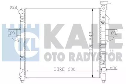 Алюмінієвий радіатор охолодження двигуна Kale Oto Radyator 342085.