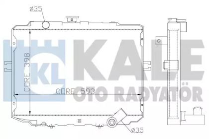 Алюминиевый радиатор охлаждения двигателя на Хюндай Н100  Kale Oto Radyator 342295.