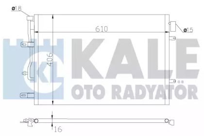Радіатор кондиціонера на Ауді A4 Б6 Kale Oto Radyator 342410.