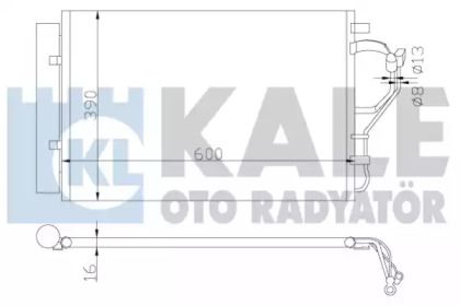 Радиатор кондиционера на Киа Церато  Kale Oto Radyator 342525.