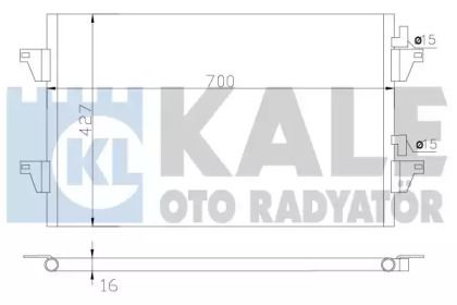 Радіатор кондиціонера на Renault Megane 2 Kale Oto Radyator 342590.