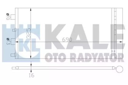 Радиатор кондиционера на Дача Дастер  Kale Oto Radyator 342840.