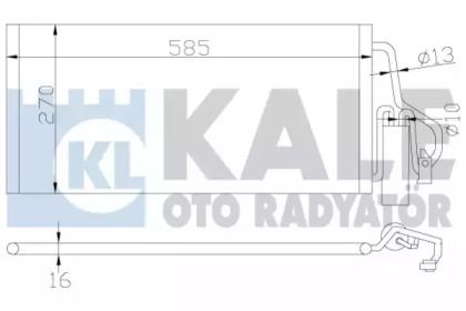 Радиатор кондиционера на Опель Корса C Kale Oto Radyator 342915.