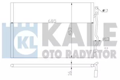 Радіатор кондиціонера на Мерседес С Клас  Kale Oto Radyator 343050.