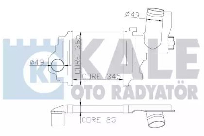 Интеркулер на Renault Clio  Kale Oto Radyator 348100.