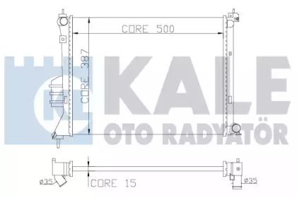 Алюминиевый радиатор охлаждения двигателя на Хюндай Ай20  Kale Oto Radyator 358600.