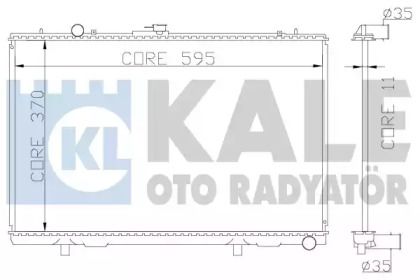 Алюмінієвий радіатор охолодження двигуна на Mitsubishi L200  Kale Oto Radyator 362200.