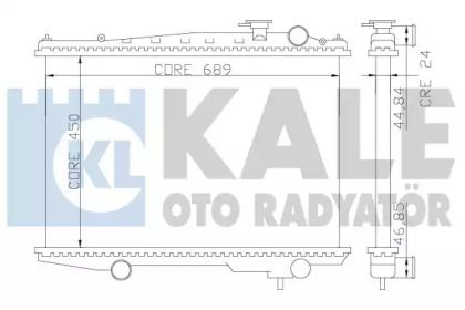 Алюминиевый радиатор охлаждения двигателя Kale Oto Radyator 362700.