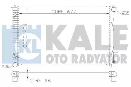 Алюмінієвий радіатор охолодження двигуна Kale Oto Radyator 367500.