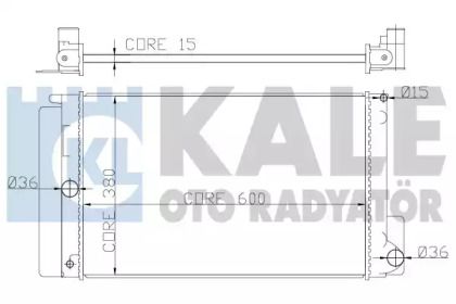 Алюминиевый радиатор охлаждения двигателя Kale Oto Radyator 372000.