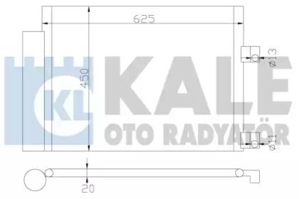 Радиатор кондиционера на Ситроен С8  Kale Oto Radyator 377300.