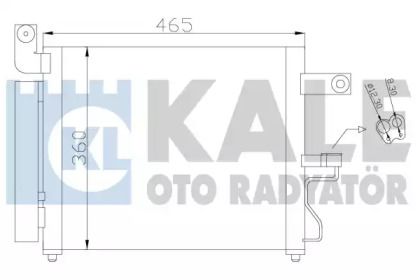 Радиатор кондиционера на Хюндай Акцент  Kale Oto Radyator 379100.