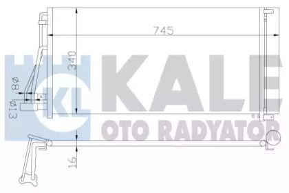 Радіатор кондиціонера на Хендай Соната  Kale Oto Radyator 379800.