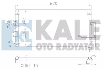 Радиатор кондиционера на Хонда Сивик  Kale Oto Radyator 386900.