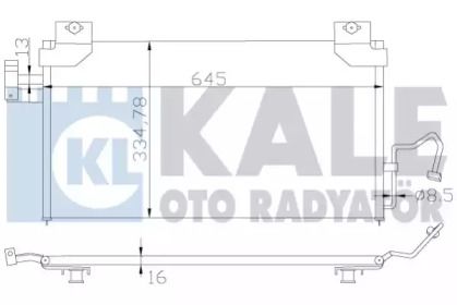 Радіатор кондиціонера на Mazda 323  Kale Oto Radyator 387100.