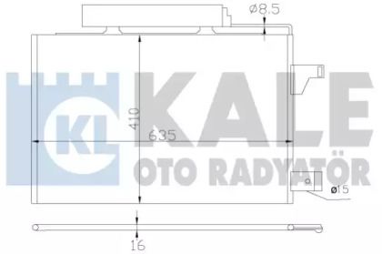 Радіатор кондиціонера на Мерседес А170 Kale Oto Radyator 388000.