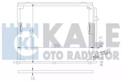 Радиатор кондиционера на Мерседес С класс  Kale Oto Radyator 392400.