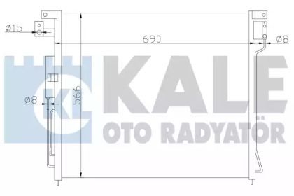 Радіатор кондиціонера на Ніссан Навара  Kale Oto Radyator 393200.