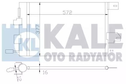 Радіатор кондиціонера на Опель Зафіра  Kale Oto Radyator 393300.