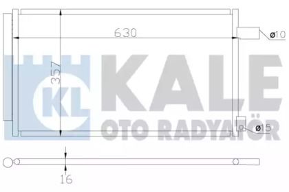 Радиатор кондиционера на Фиат Седичи  Kale Oto Radyator 393900.