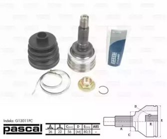 ШРУС на Mazda 323  Pascal G13011PC.