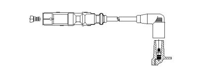 Высоковольный провод зажигания на Ауди A4  Bremi 162/66.