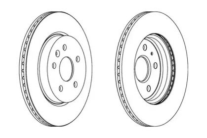 Вентилируемый задний тормозной диск на Opel Insignia  Jurid 562463JC.