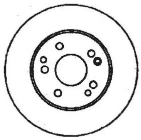 Вентилируемый передний тормозной диск на Мерседес 190  Jurid 561331JC.