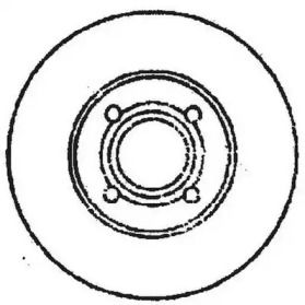 Передний тормозной диск на Ауди 90  Jurid 561238JC.