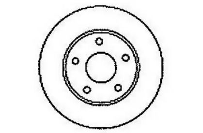 Задний тормозной диск на Ауди А6 С4 Jurid 561549JC.
