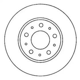 Вентилируемый передний тормозной диск на Вольво С70  Jurid 561866JC.