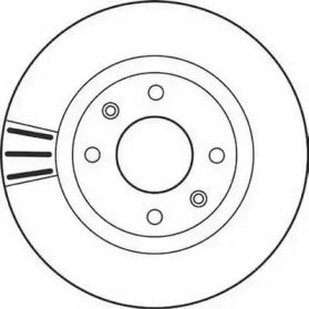 Вентилируемый передний тормозной диск на Ситроен ДС3  Jurid 562128JC.