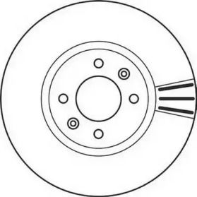 Вентилируемый передний тормозной диск на Ситроен Ксантия  Jurid 562131JC.