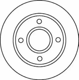 Вентилируемый передний тормозной диск на Mazda 2  Jurid 562078JC.
