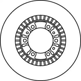 Вентилируемый передний тормозной диск Jurid 562067JC.
