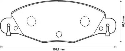 Переднї гальмівні колодки на Citroen C5  Jurid 573029J.