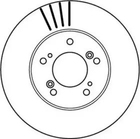 Вентилируемый передний тормозной диск на Хонда Шатл  Jurid 562143JC.