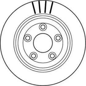 Вентилируемый задний тормозной диск Jurid 562146JC.