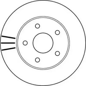 Вентилируемый передний тормозной диск Jurid 562147JC.