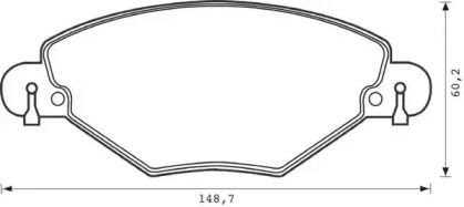 Переднї гальмівні колодки на Citroen C5  Jurid 573027J.