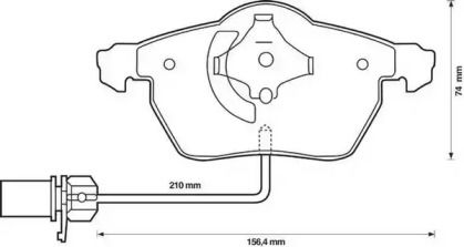 Переднї гальмівні колодки на Audi A6 C5 Jurid 573037JC.