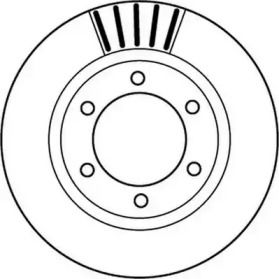 Вентилируемый передний тормозной диск на Тайота Хайлюкс  Jurid 562168JC.